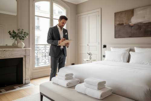 Gouvernant Airbnb — Homme professionnel